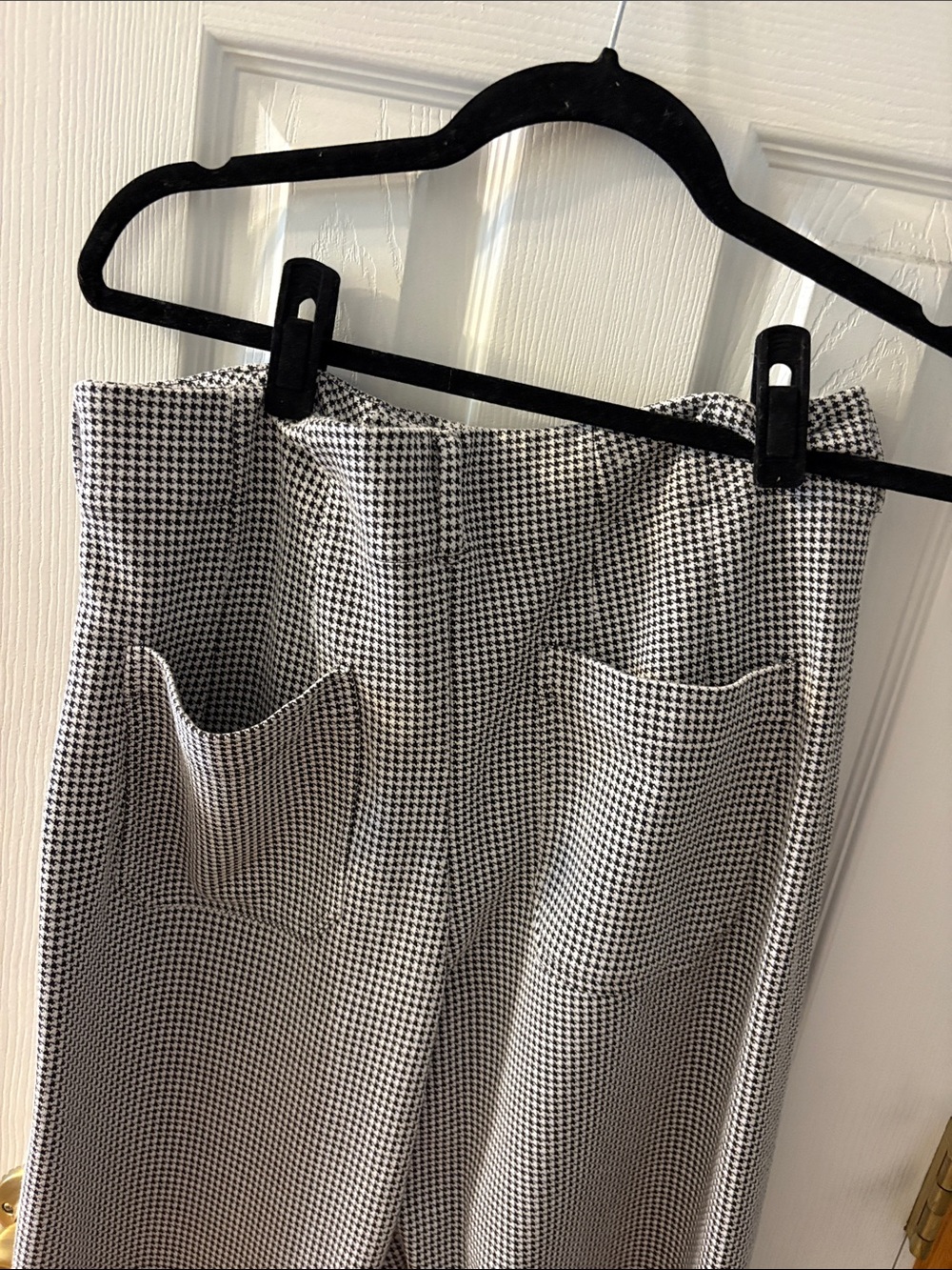 Maeve Black and White Houndstooth Wide-Leg Pants - Picture 7 of 7